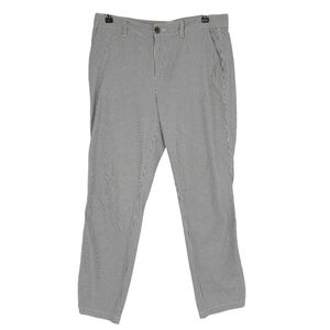 GAP Girlfriend Khaki Pants Blue Conductor Stripe High Rise Slim Straight Chino 6